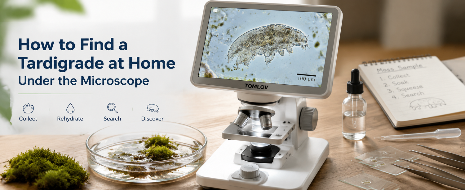 Finding a tardigrade at home with a microscope