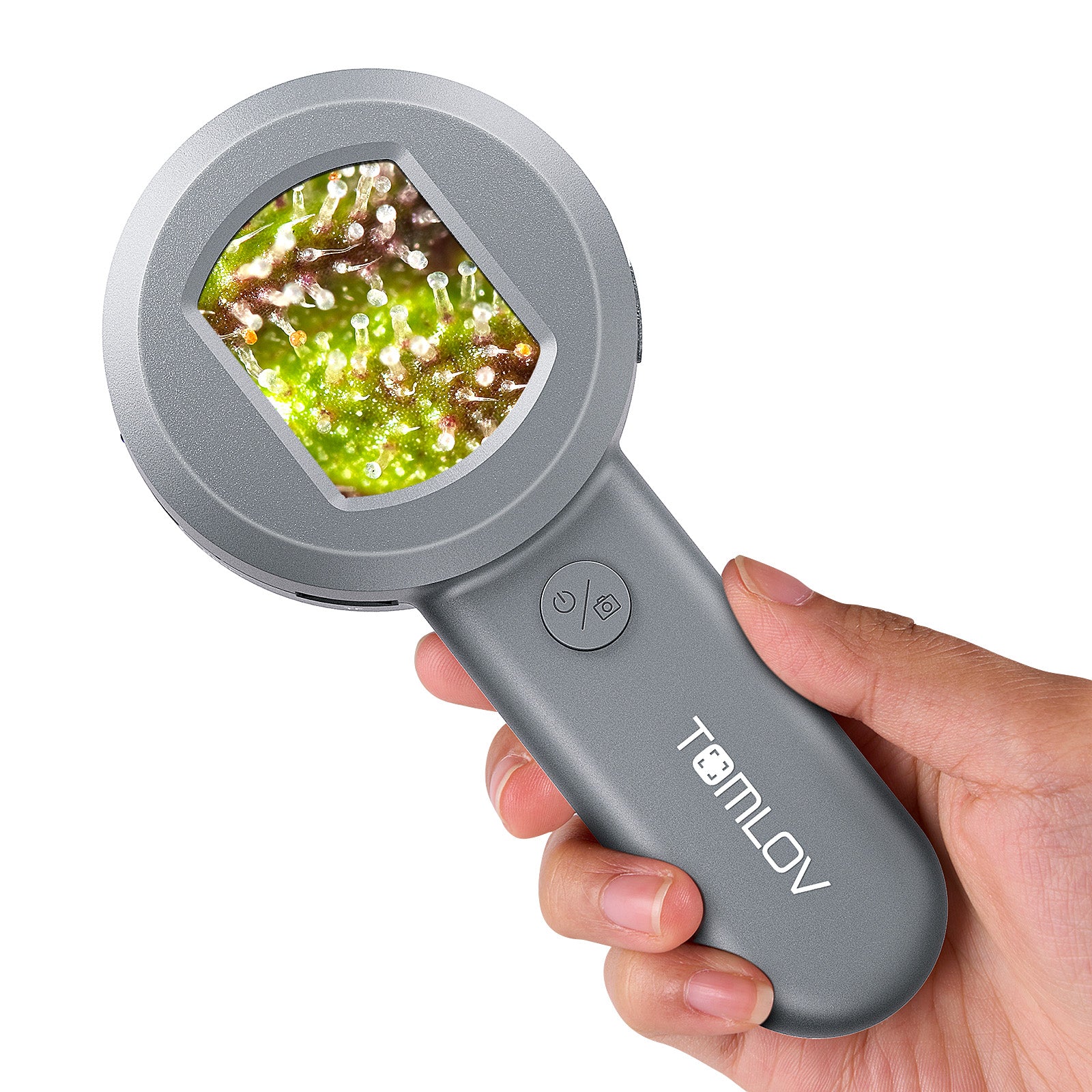 TOMLOV P10 2" LCD Digital Microscope 100X Pocket Magnifying Glass with Light