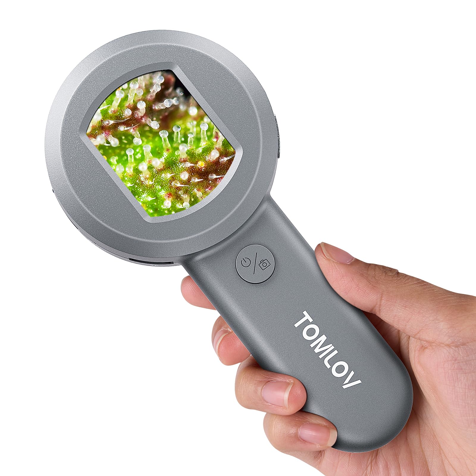 TOMLOV P10 2" LCD Digital Microscope 100X Pocket Magnifying Glass with Light