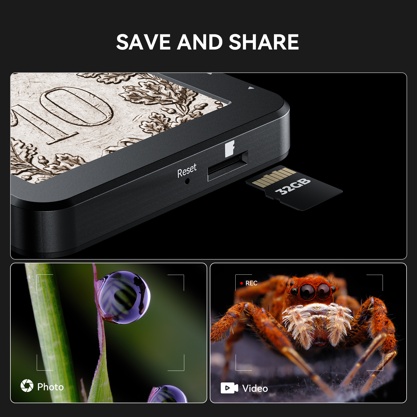 TOMLOV DM5 5’’ 1080P Coin Microscope 1000X,