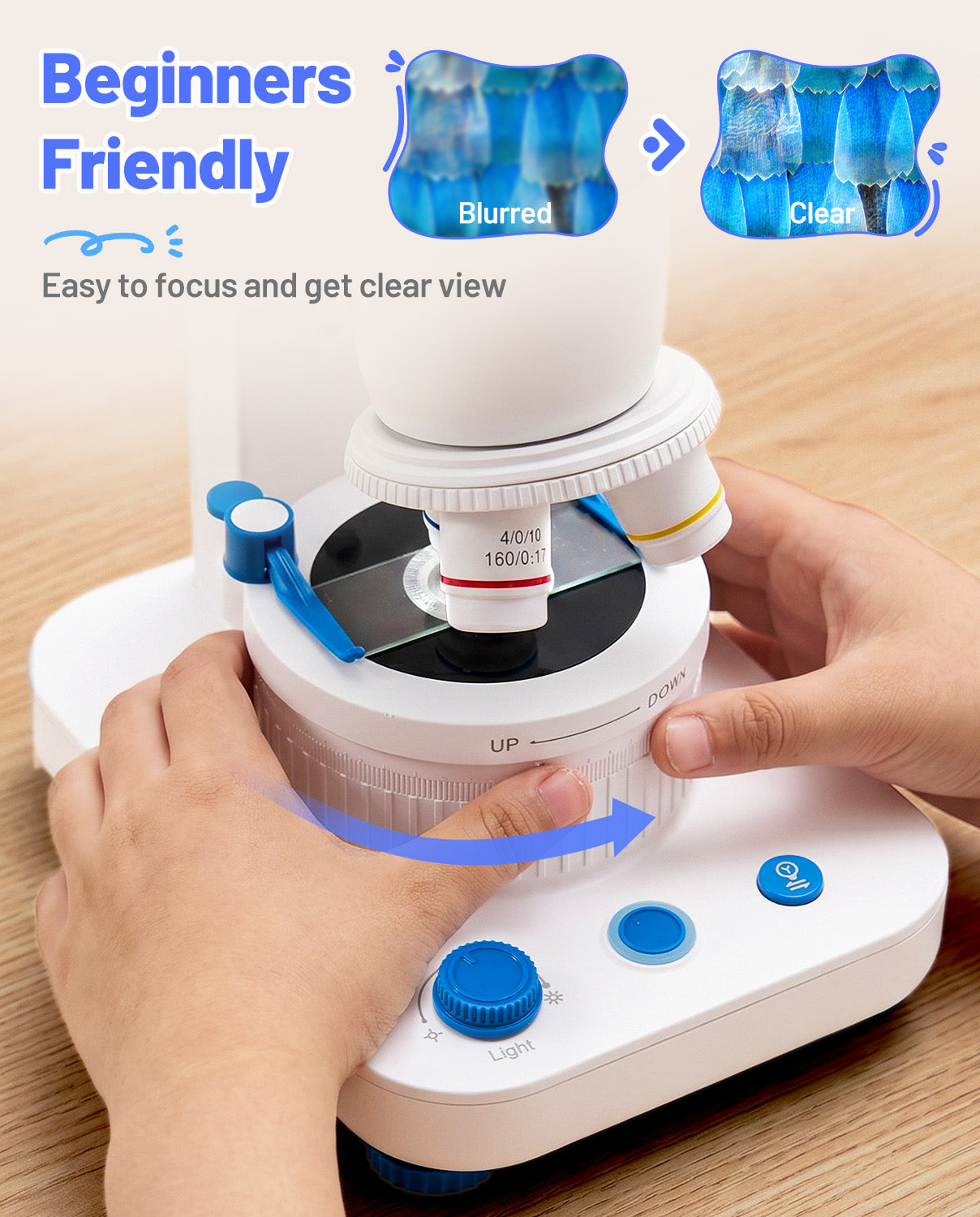 TOMLOV DM301K Microscope for Kids, 640X Educational Science Kit, STEM Toy