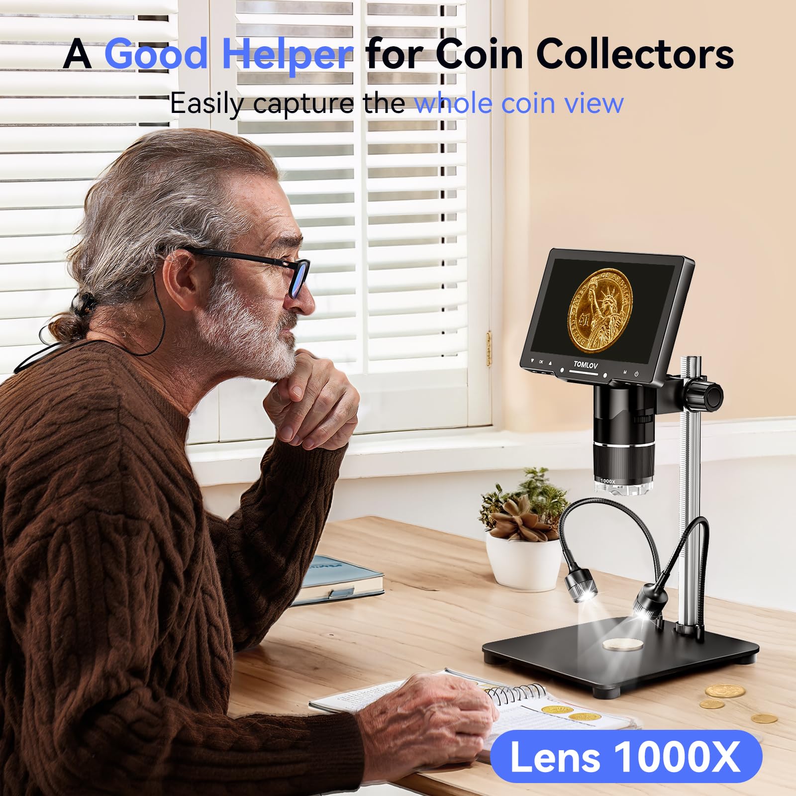 TOMLOV TriL107 3-Lens Digital Microscope