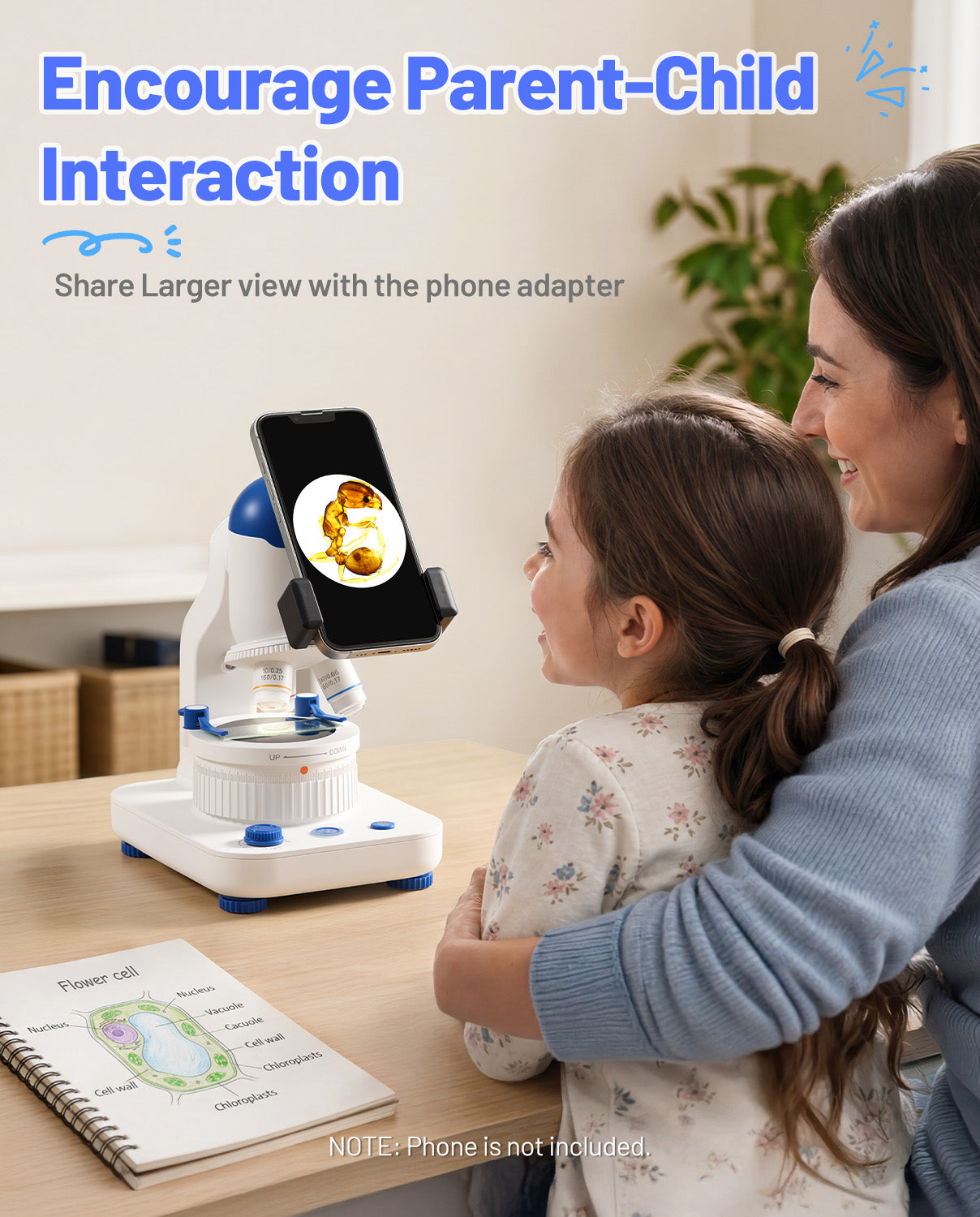 TOMLOV DM301K Microscope for Kids, 640X Educational Science Kit, STEM Toy