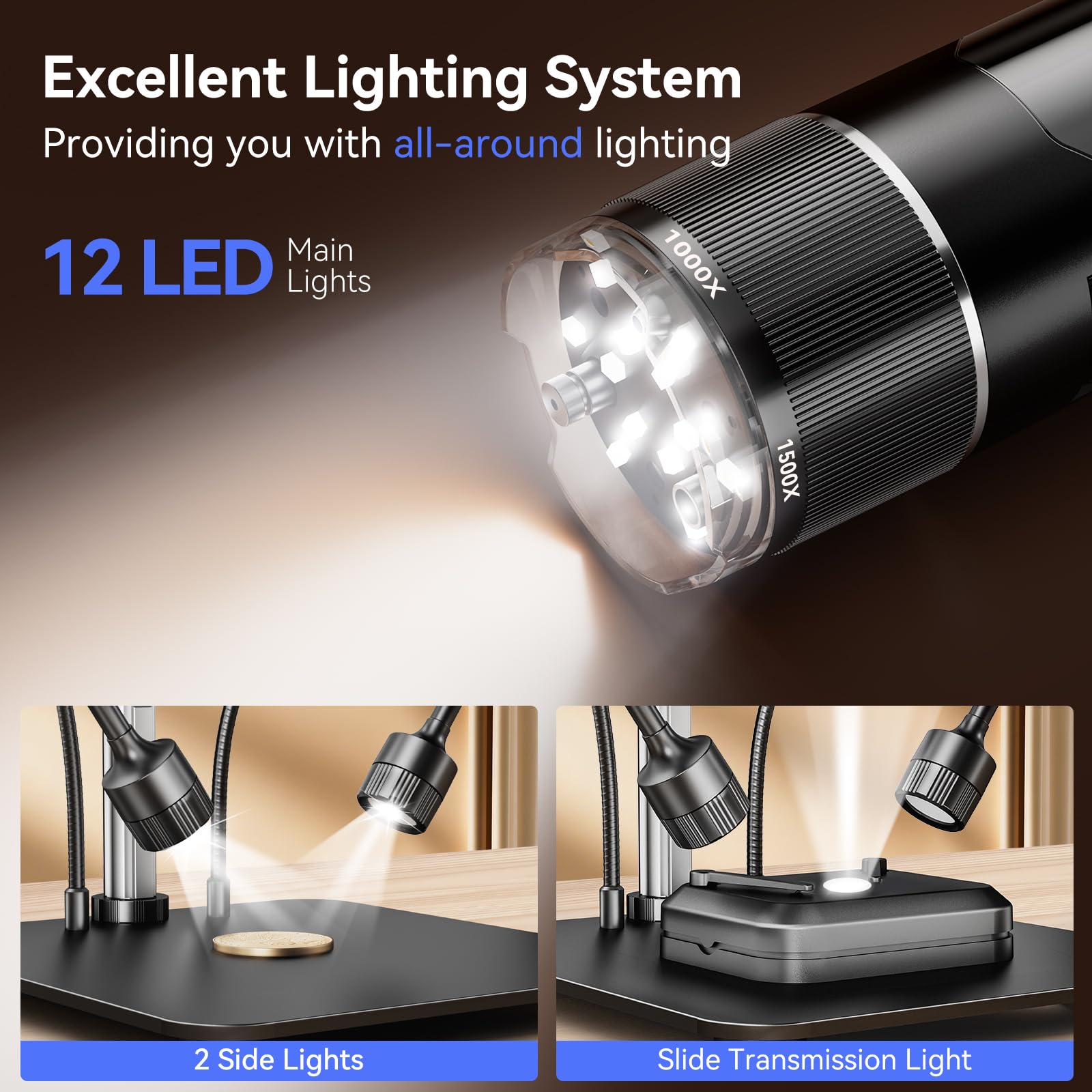 TOMLOV TriL107 3-Lens Digital Microscope