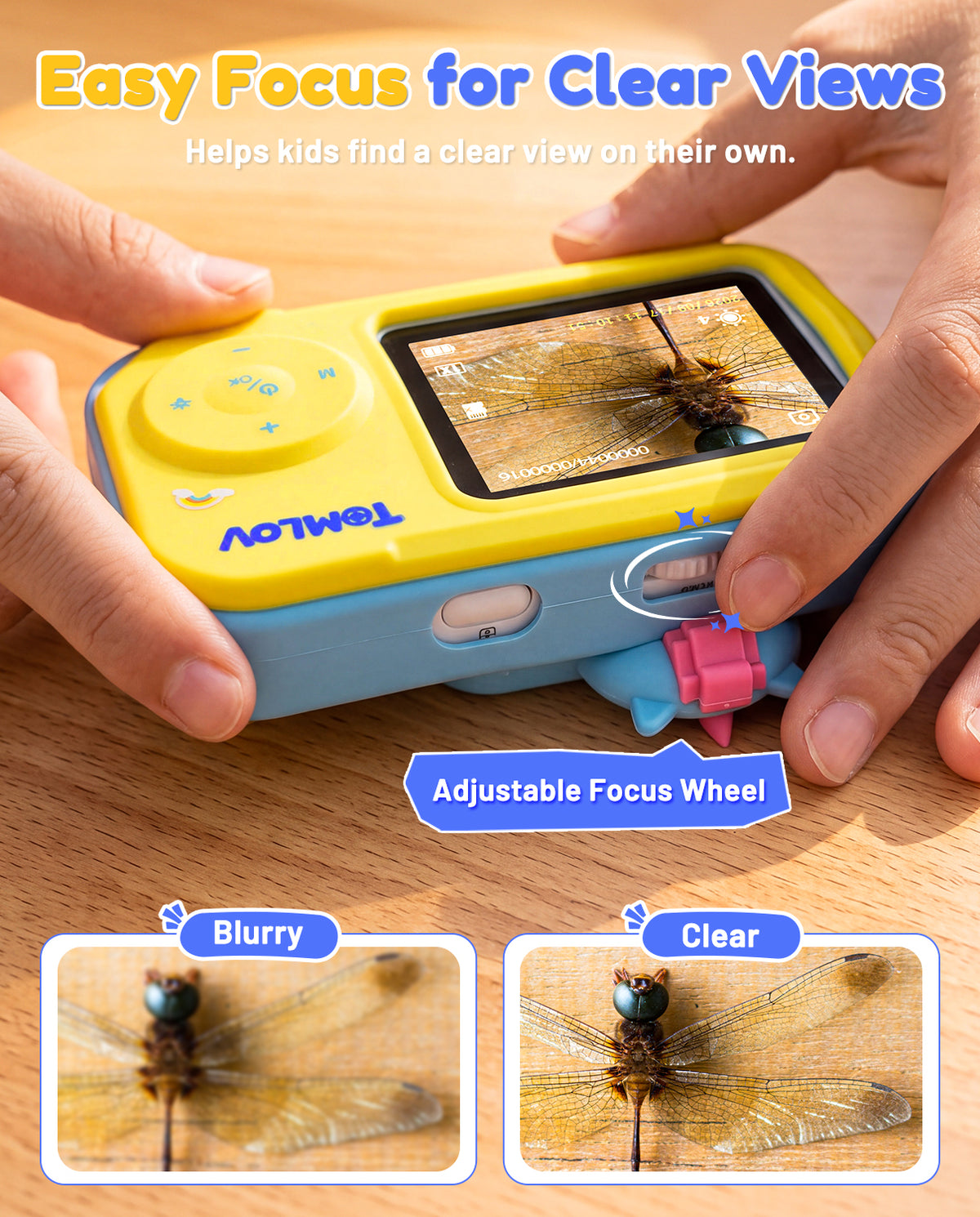 【NEW】TOMLOV P50K Digital Microscope for Kids, Handheld Miniscope STEM Toys, Blue