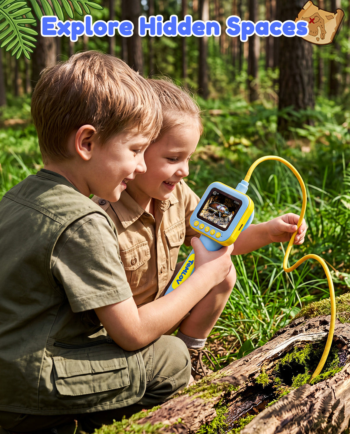 【NEW】TOMLOV S50 Microscope for Kids, Kids Borescope Camera with Light, STEM Toy