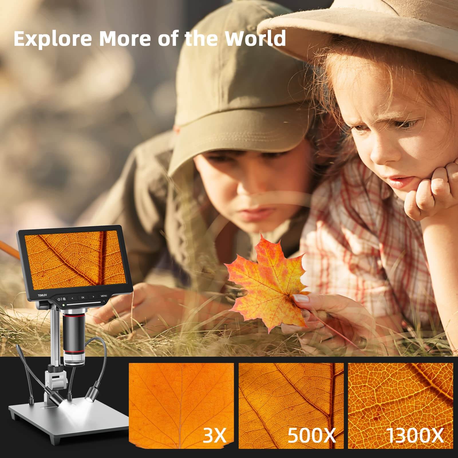 TOMLOV DM201 Max 7 inch LCD Digital Microscope Electronic Coin microscope