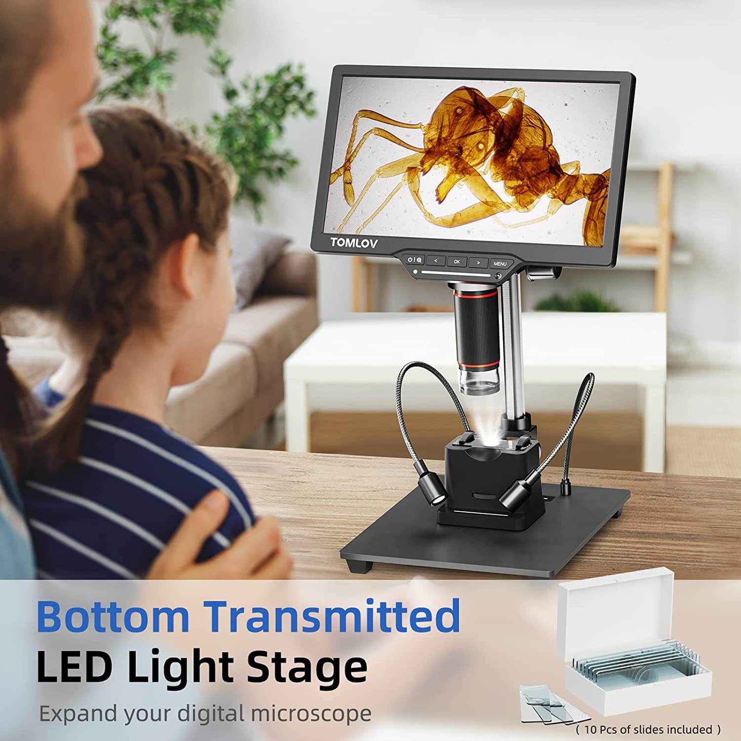 TOMLOV DM202 Max Digital Microscope, 10.1" HDMI LCD Microscope