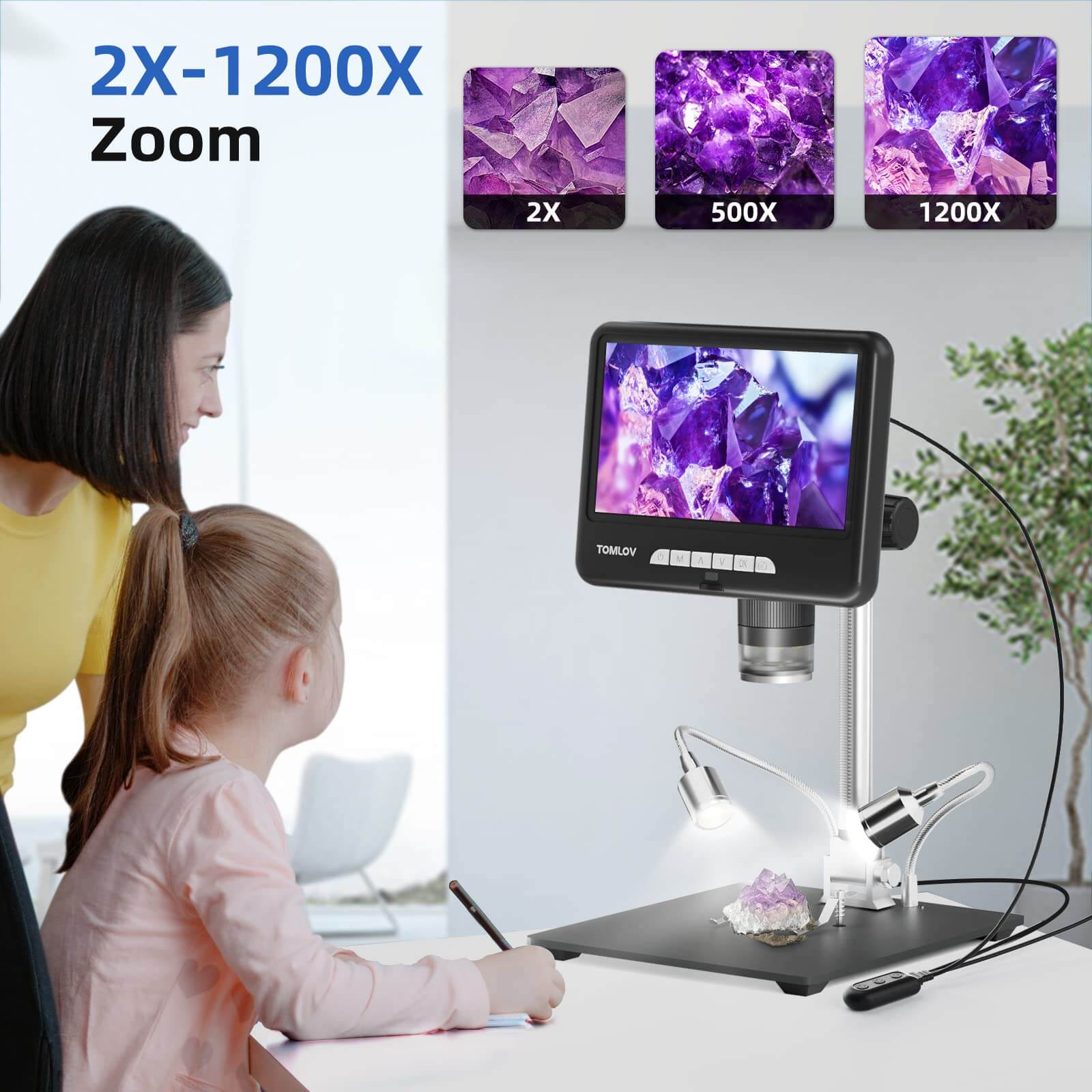 TOMLOV DM401 Pro Microscope 2K HDMI Digital Microscope
