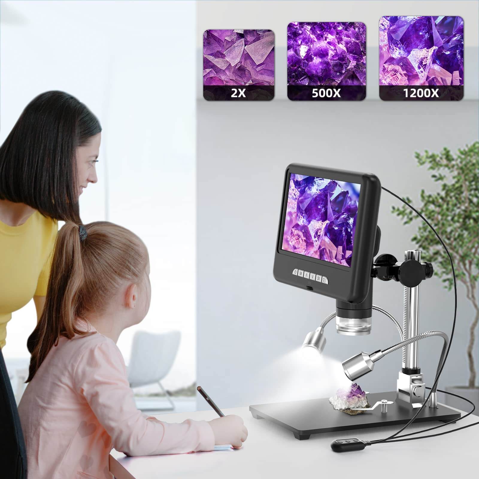 TOMLOV DM401 Digital Microscope 1200x 2K LCD Microscope
