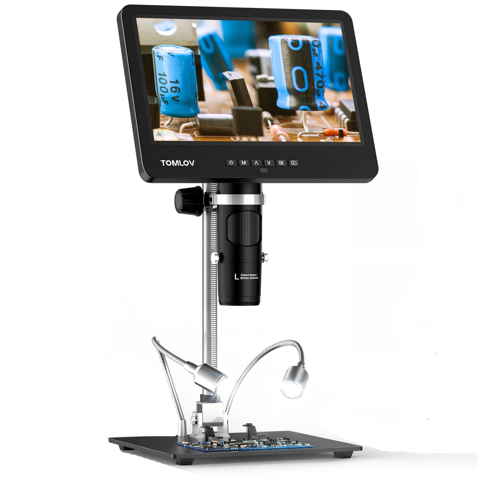 TOMLOV DM601 Triple Lens HDMI Digital Microscope 7 inch