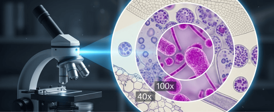 What’s the Difference Between 40x, 100x, and 400x Magnification?