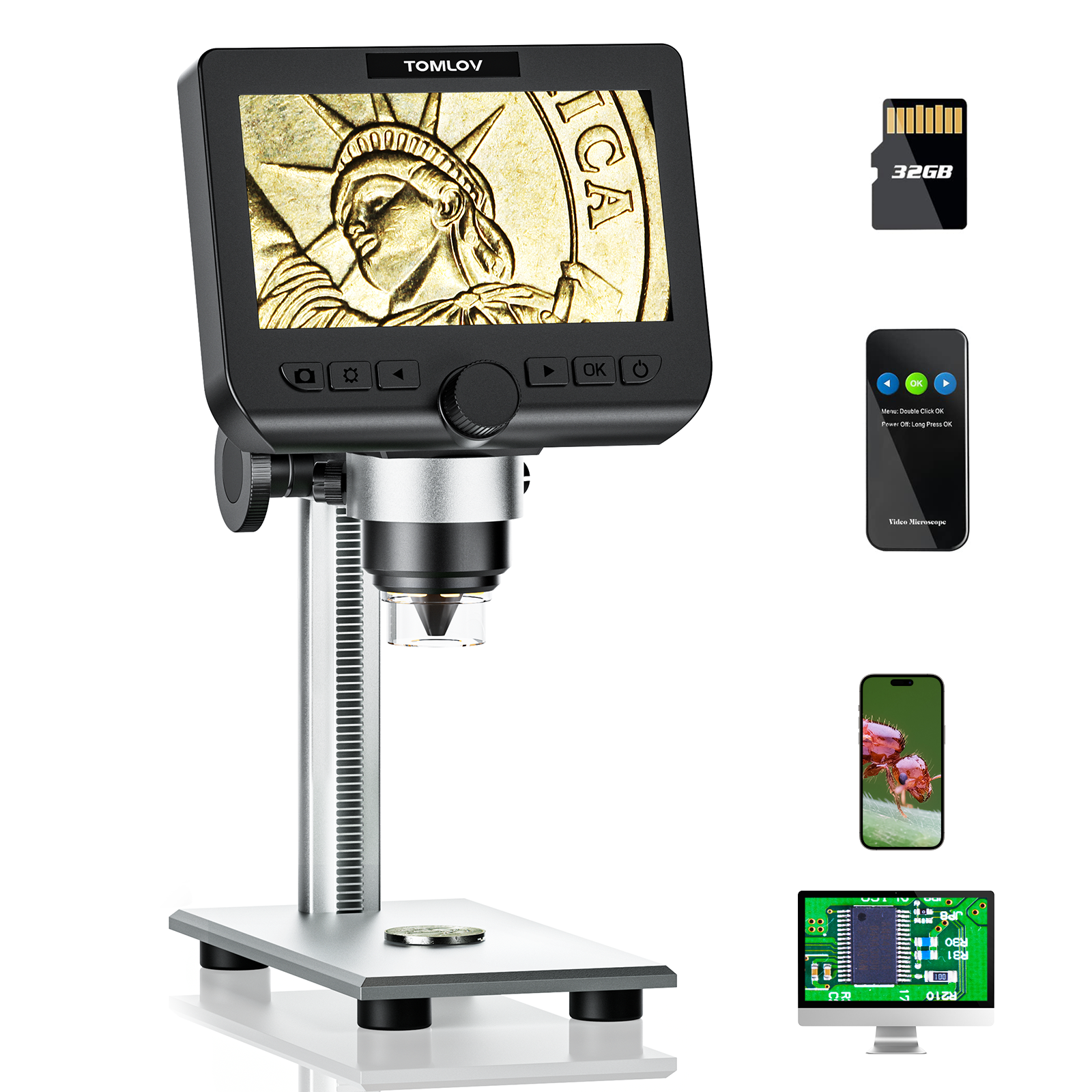 TOMLOV DM4 Pro kabelloses Digital Mikroskop 