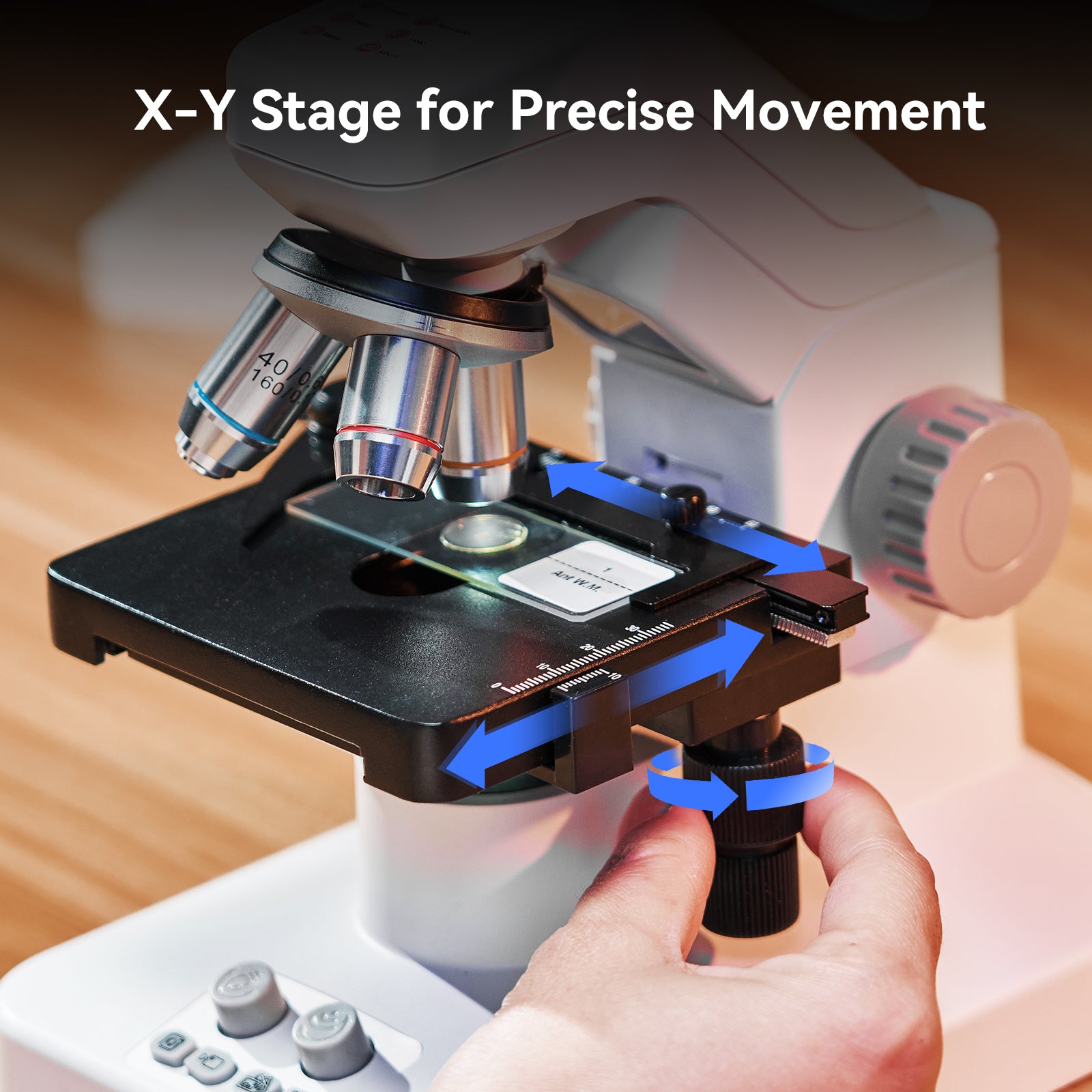 TOMLOV DM301 Max Microscope for Kids Students Adults with X-Y Stage, Digital Microscope Camera with 7" Screen