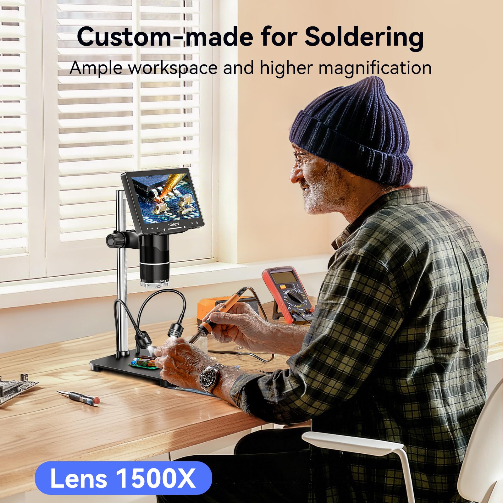 TOMLOV TriL107 3-Lens Digital Microscope