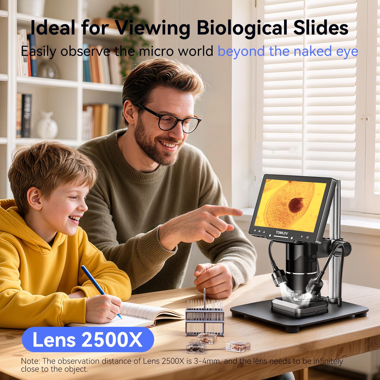 TOMLOV TriL107 3-Lens Digital Microscope