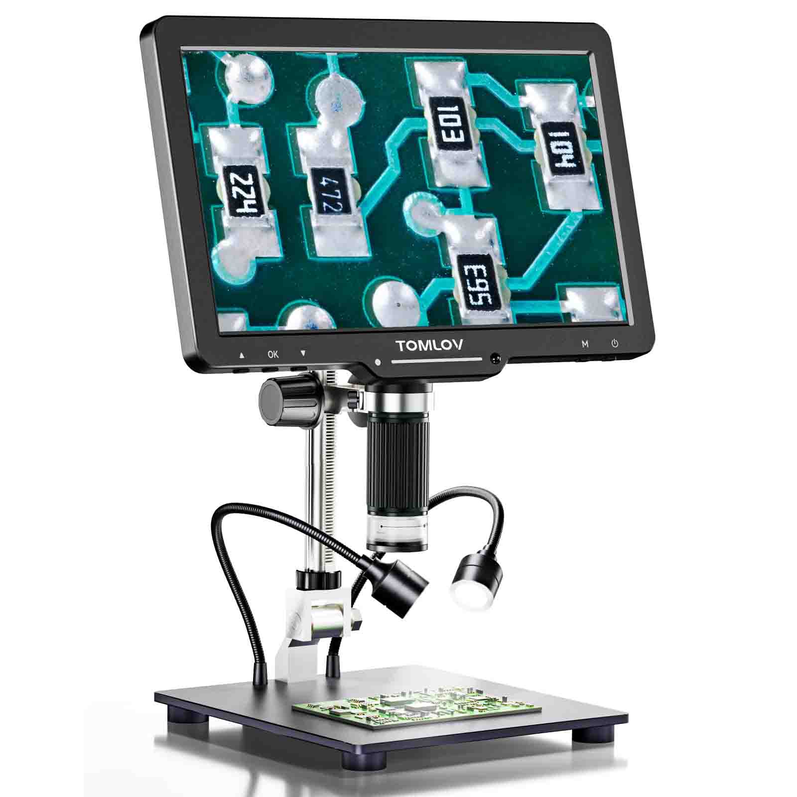 TOMLOV DM501 10" HDMI Digital Microscope with Polarizer