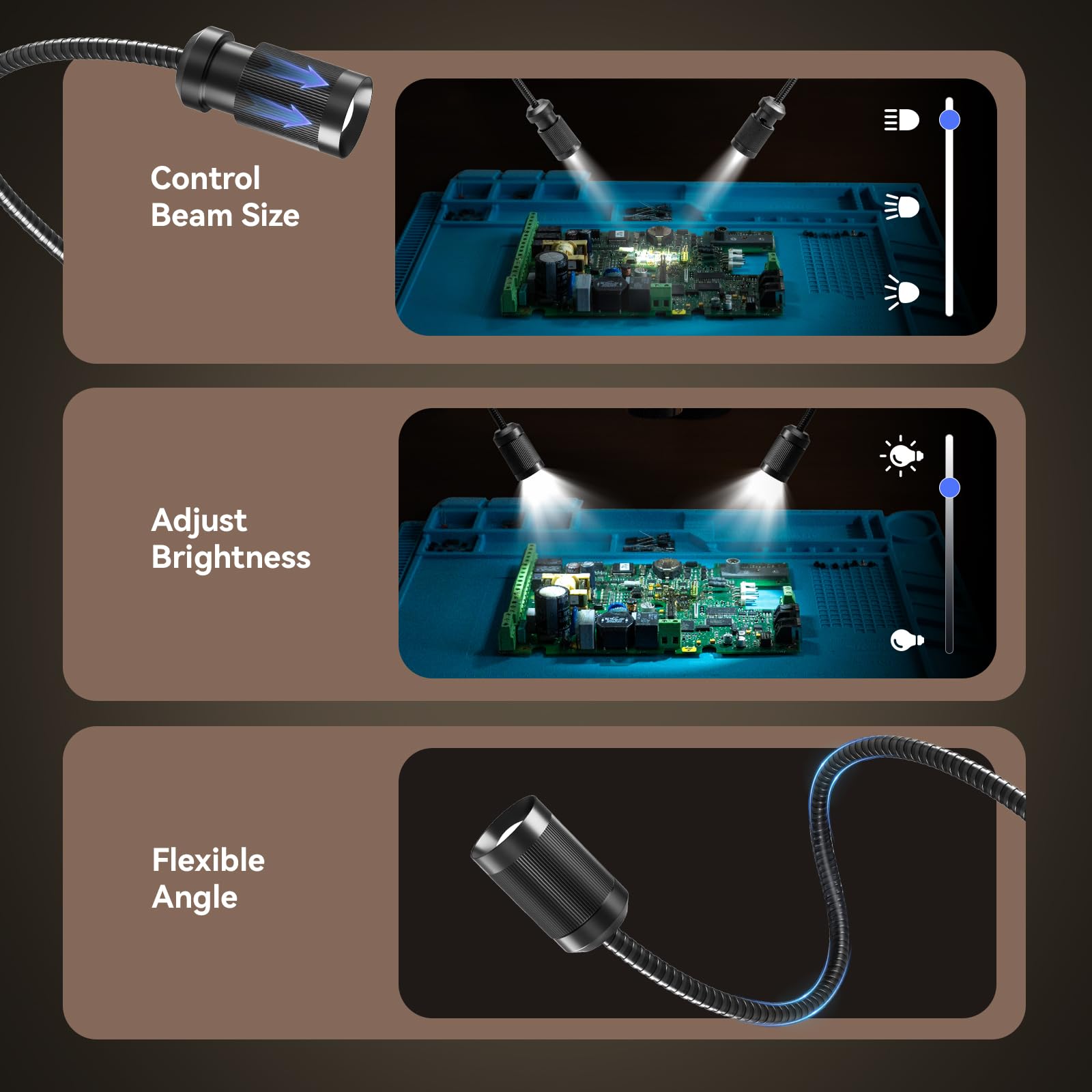 TOMLOV Autofocus 4K Digital Microscope: 8" TM4K-AF Flex Arm HDMI Micro Soldering Microscopes