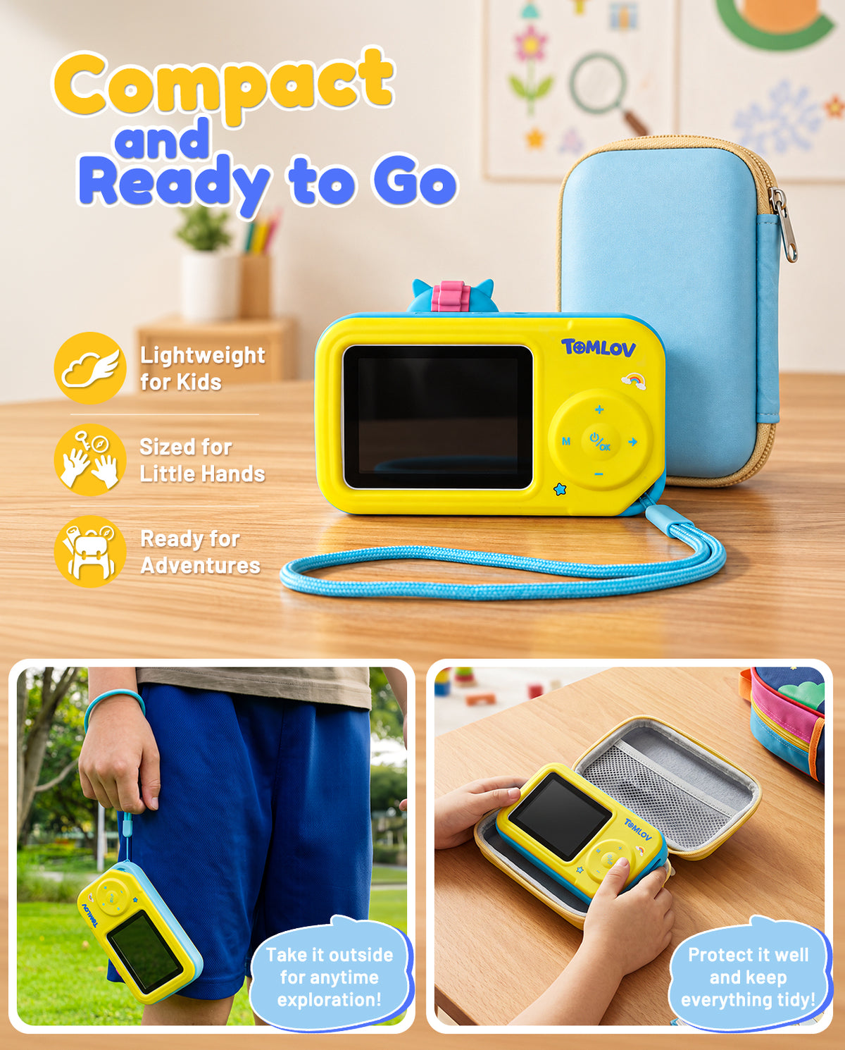 【NEW】TOMLOV P50K Digital Microscope for Kids, Handheld Miniscope STEM Toys, Blue