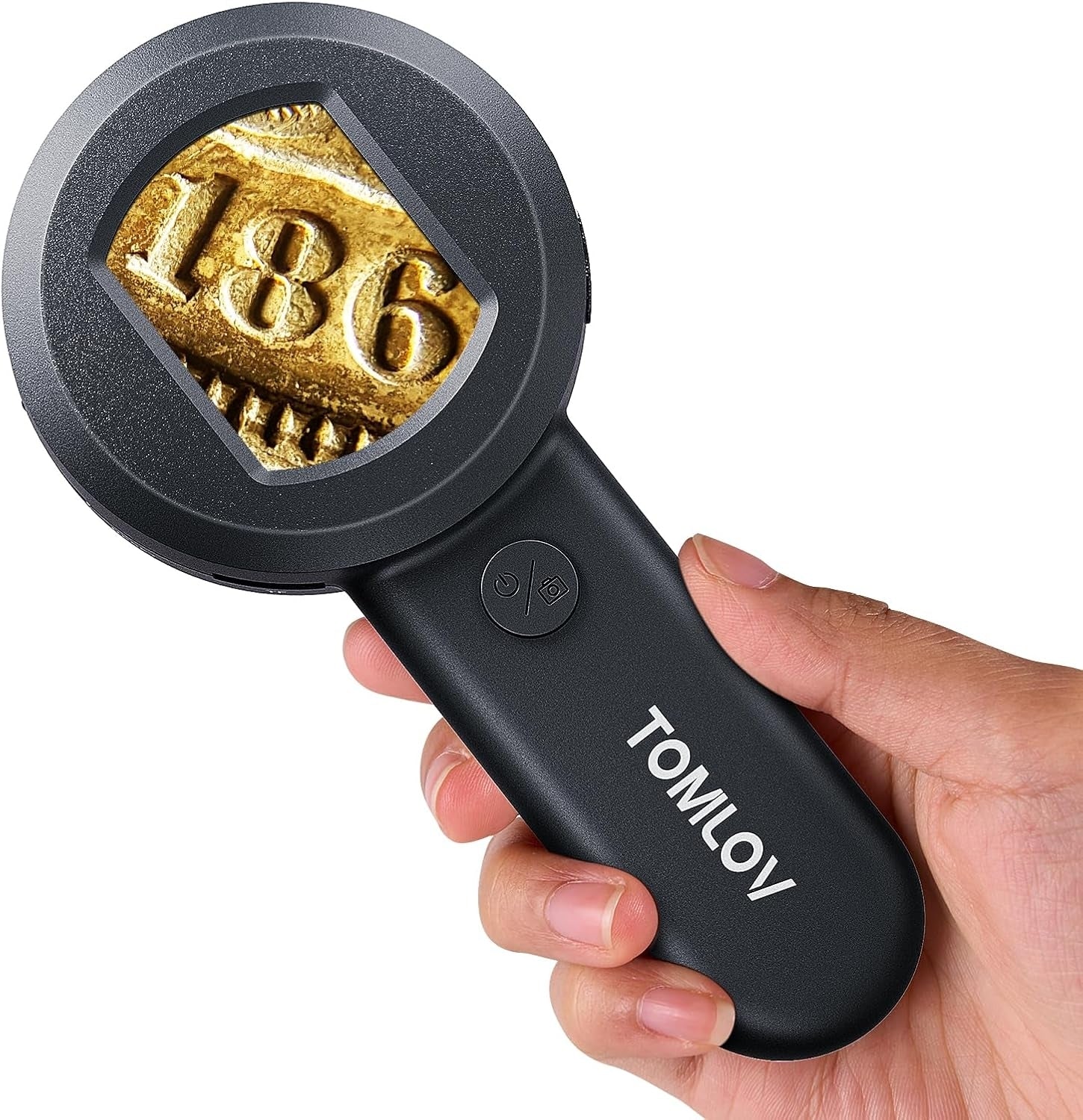 TOMLOV P10 2" LCD Digital Microscope 100X Pocket Magnifying Glass with Light