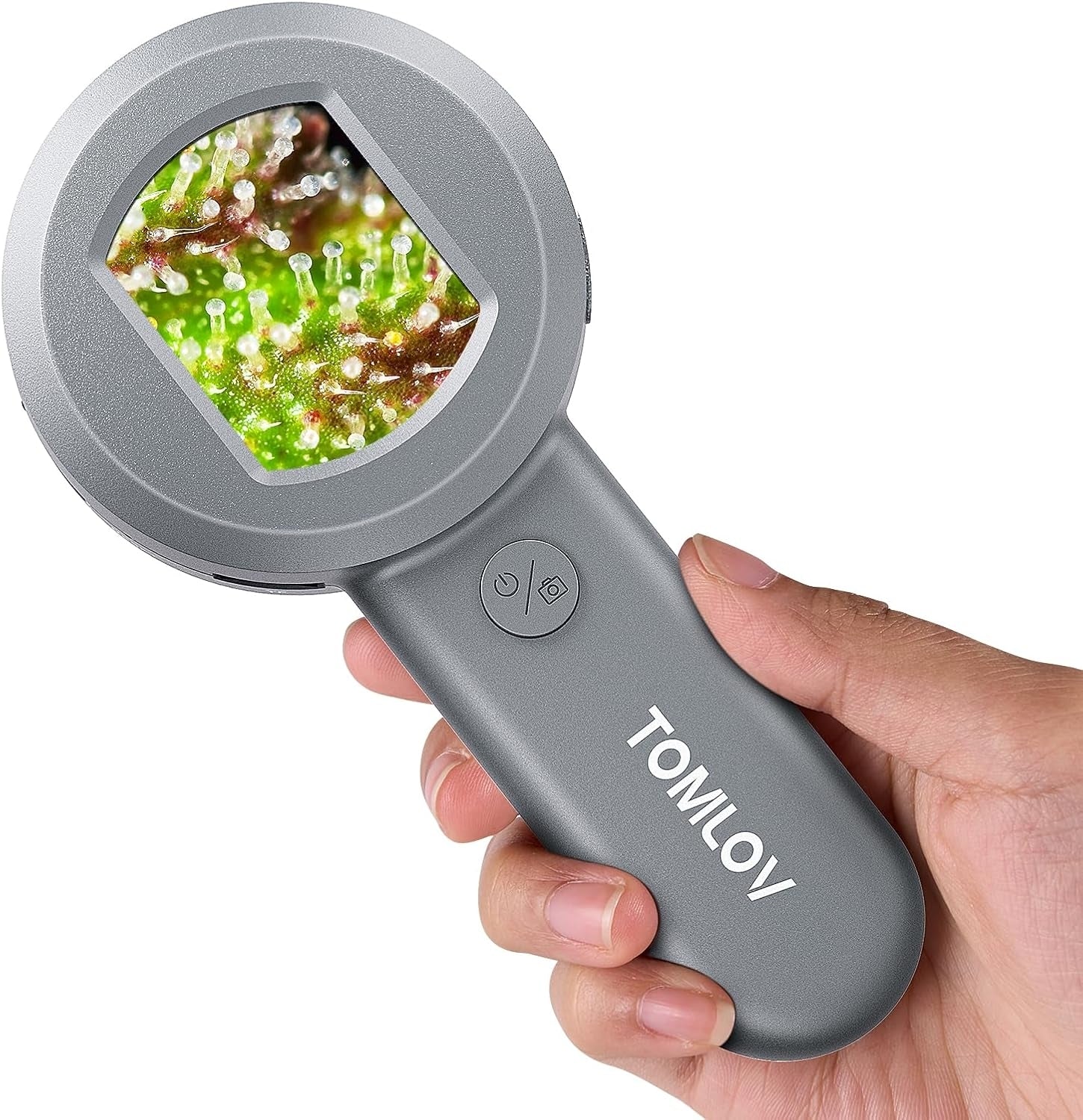 TOMLOV P10 2" LCD Digital Microscope 100X Pocket Magnifying Glass with Light