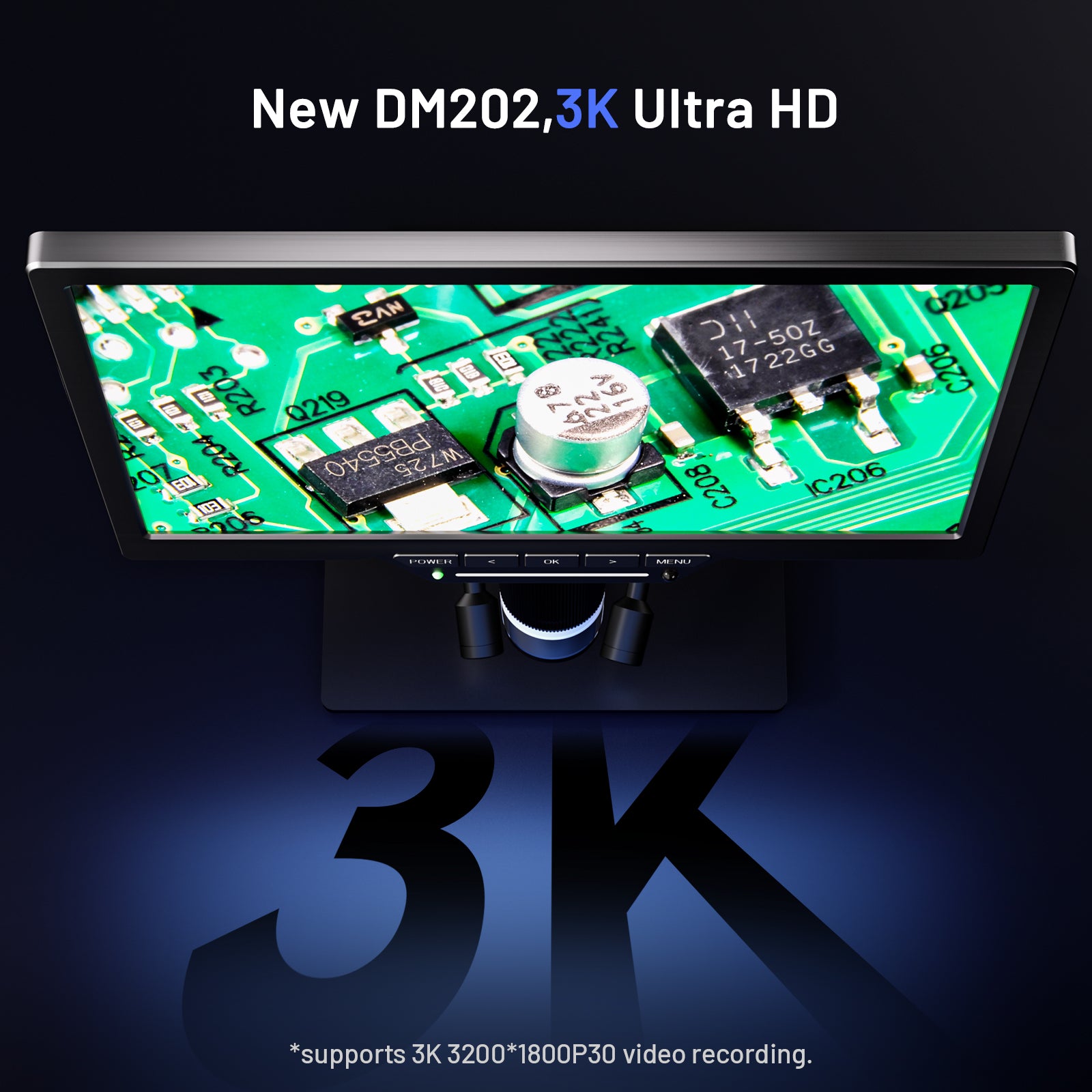 3K Digital Microscope with 10.1