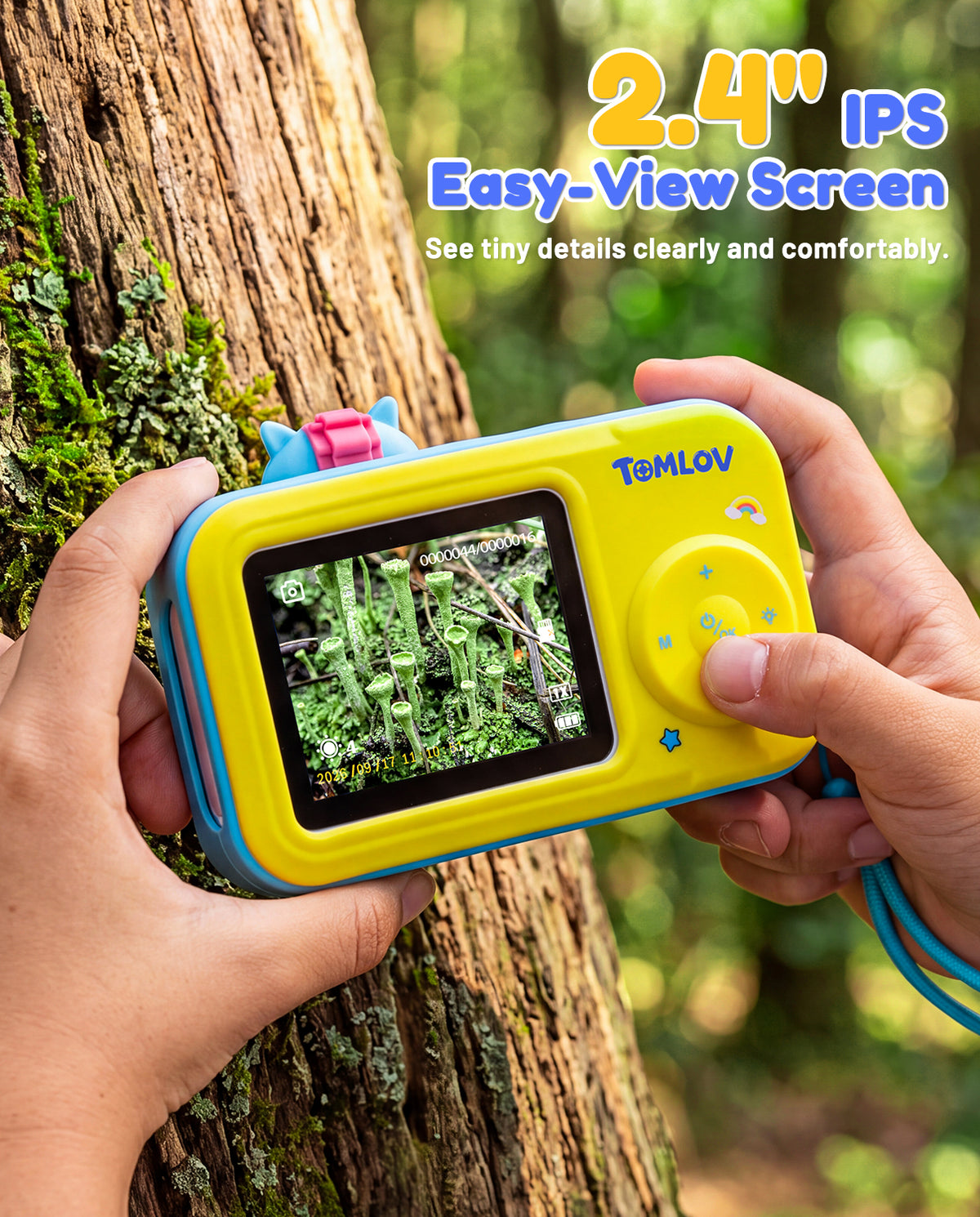 【NEW】TOMLOV P50K Digital Microscope for Kids, Handheld Miniscope STEM Toys, Blue