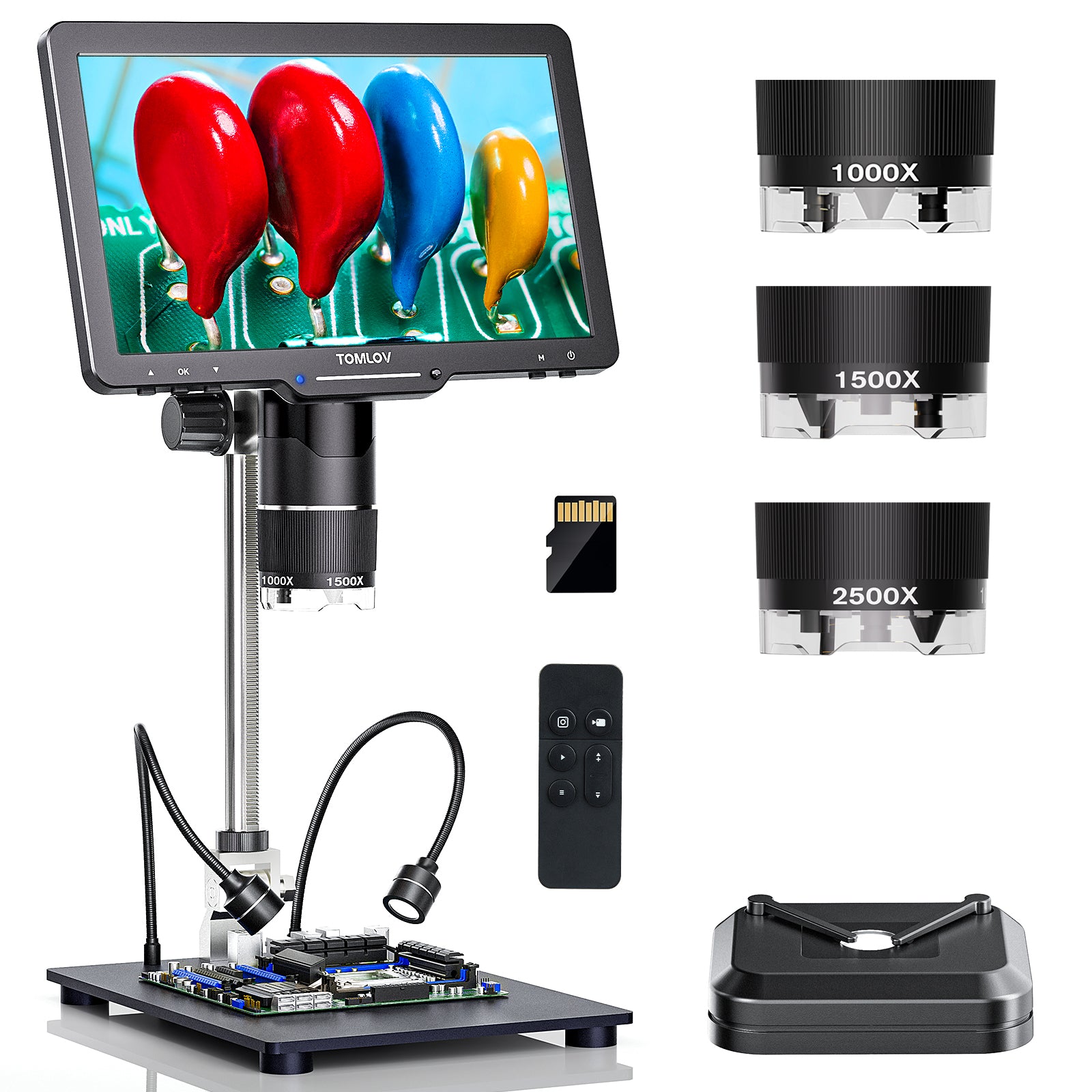 TOMLOV TriL110 10.1" 3 Lens 2K HDMI Digital Microscope