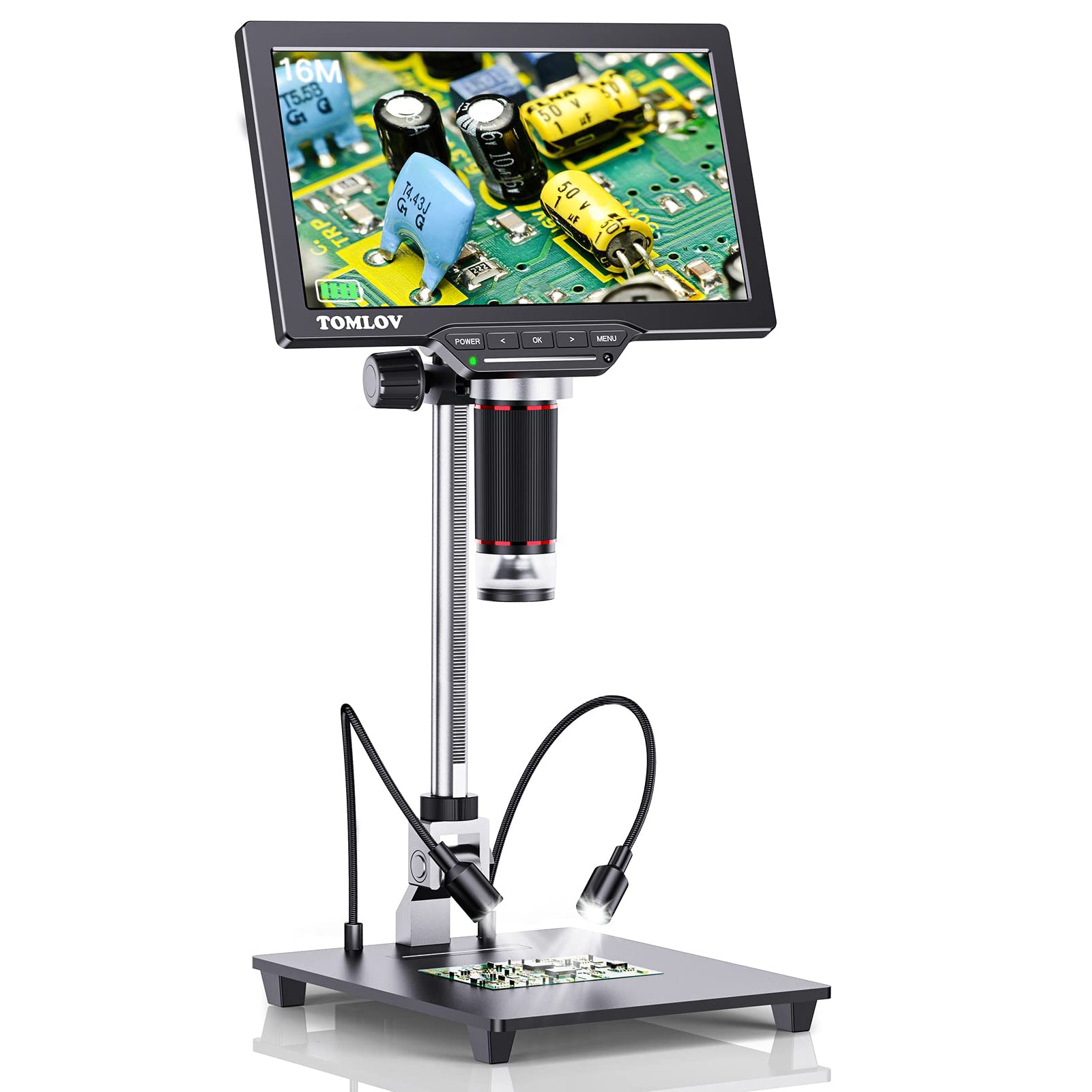 TOMLOV DM201 Pro Digital Mikroskop HDMI LCD Mikroskop 