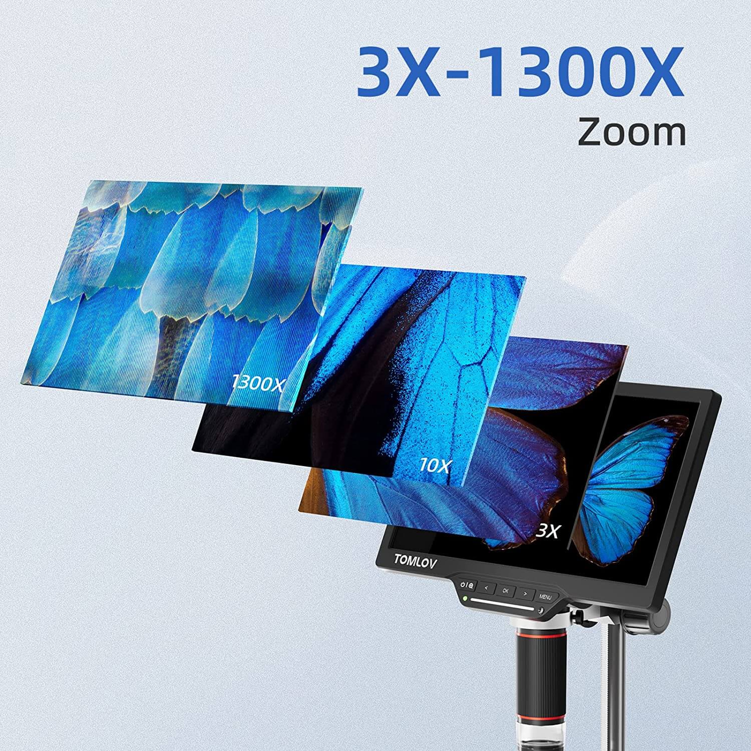 TOMLOV DM202 Max Digital Microscope, 10.1" HDMI LCD Microscope